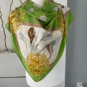 Elegant Green and Gold Scarf